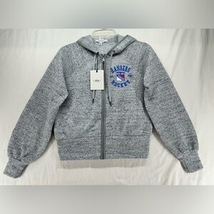 New York‎ Rangers WEAR Heather Gray Full-Zip Hoodie Women's Size XS